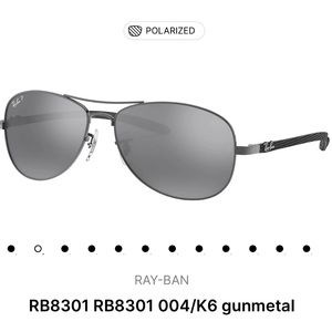Ray-Ban Polarized RB 8301 Aviator Sunglasses in Gray
